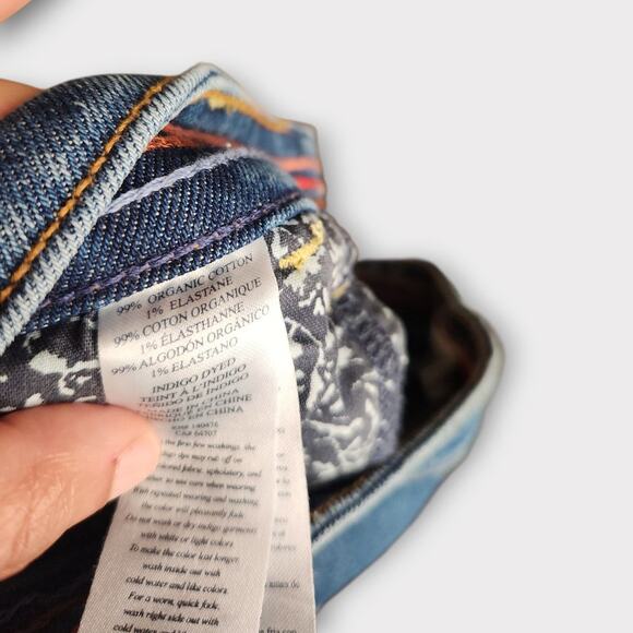 Faherty Womens Button Front Denim Pencil Midi Skirt Blue Jean 26 Classic Fit - Picture 6 of 7